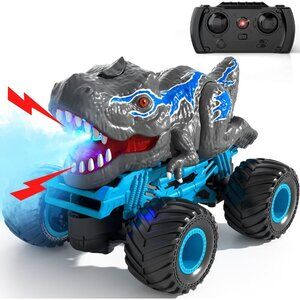 Remote Control Dinosaur Car Toy 301-22 Light Music Roar Spray RC Truck for Kids